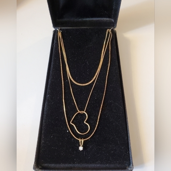 Vintage Goldtone 3 Piece Necklace and Bracelet Set - Picture 2 of 4